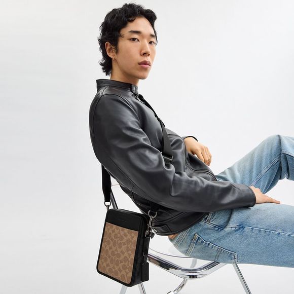 NWT Coach Outlet Sullivan Crossbody In Blocked Signature Canvas - Picture 4 of 5